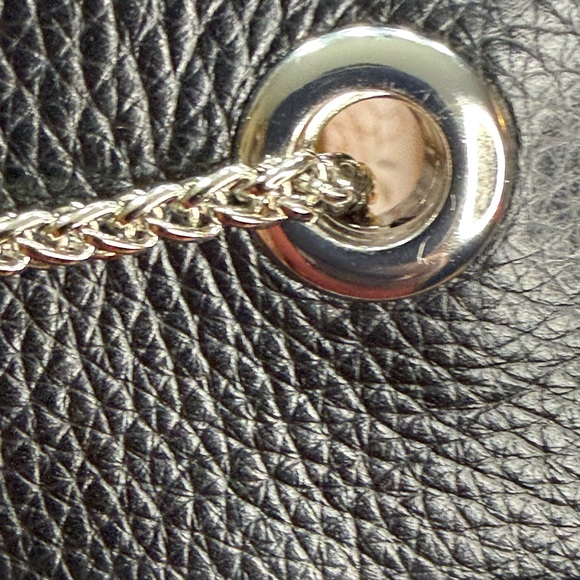 Black Croc-Embossed Chain Bag - Picture 14 of 15